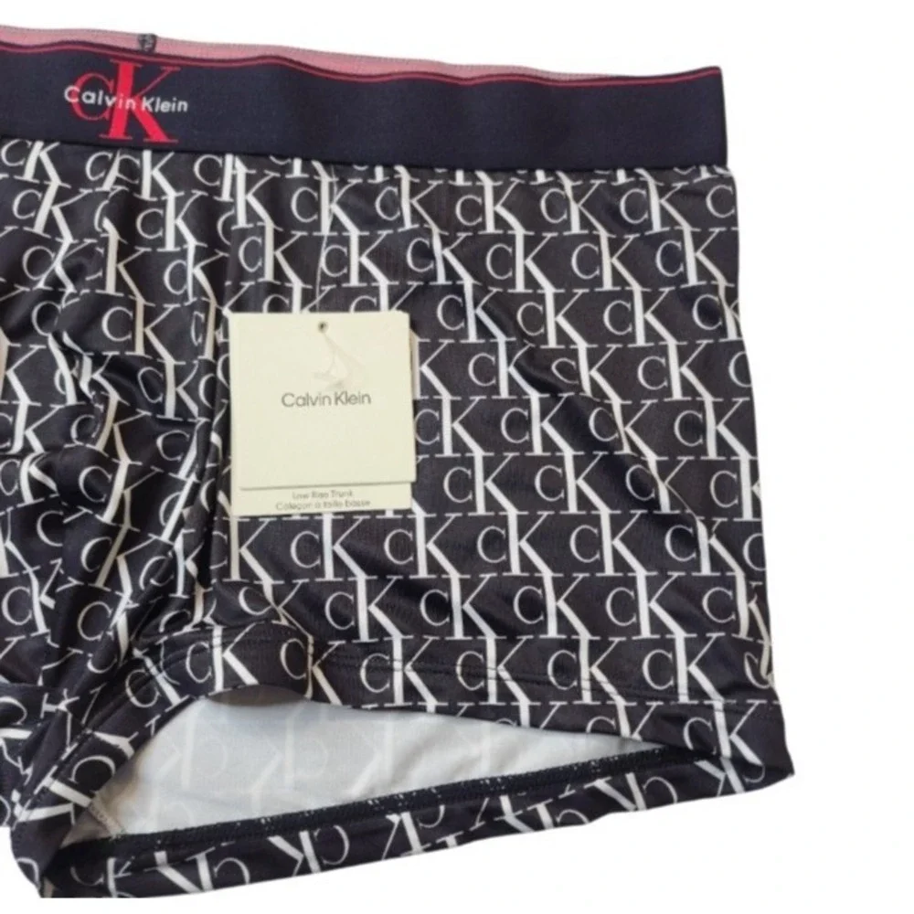 Calvin Klein Men's Low Rise Trunk Graphic Monogram Microfiber Stretch Size XL